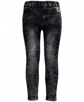 

Черные джинсы Slim Fit на резинке Button Blue, Черный, 219BBGC6304D300