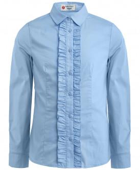 Голубая блузка со сменным бантиком 219BBGS22051800 фото